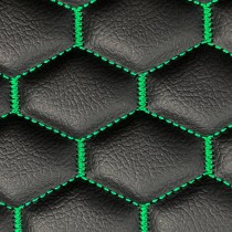 Hexagonal Embroidered Leatherette Fabric 1