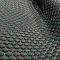 Hexagonal Embroidered Leatherette Fabric 