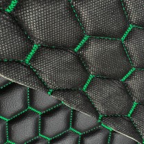 Hexagonal Embroidered Leatherette Fabric4
