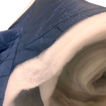 Plain Satin Quilted Fabric / 15cm Quilt Navy 2