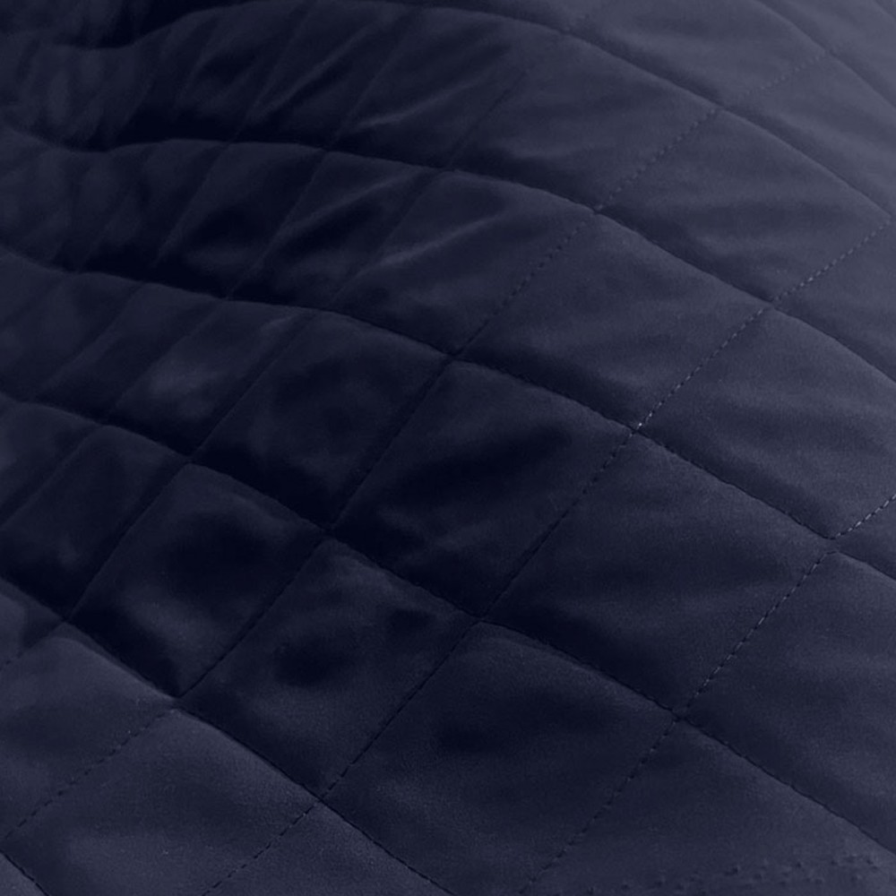 Plain Satin Quilted Fabric / 15cm Quilt Navy4