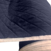Plain Satin Quilted Fabric / 15cm Quilt Navy4