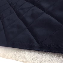 Plain Satin Quilted Fabric / 15cm Quilt Navy4