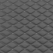 Quilted Leatherette Grey with Grey stitching 1