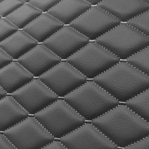 Quilted Leatherette Grey with Grey stitching3