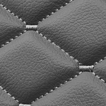 Quilted Leatherette Grey with Grey stitching4