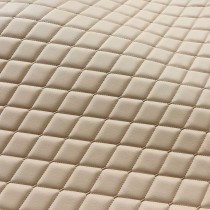 Quilted Leatherette  Beige beige stitch 1