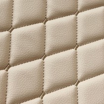 Quilted Leatherette  Beige beige stitch3