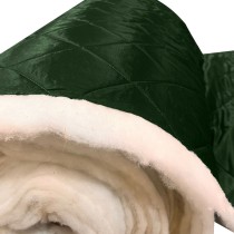 Plain Satin Quilted Fabric Green 3