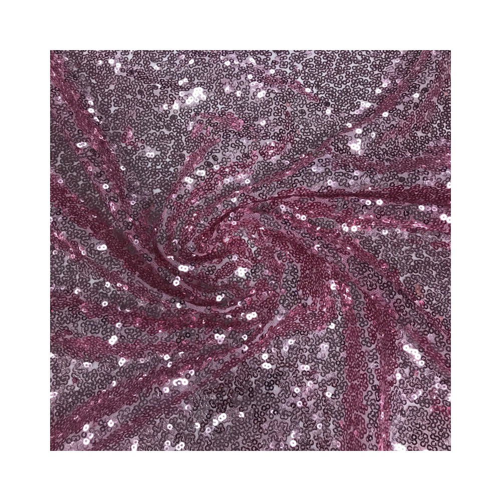 Sequin Fabric All over Sequins on Mesh Pink