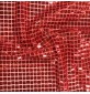 Square Sequins Fabric Hologram Red