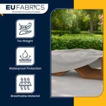 Waterproof Custom Rectangular Garden Cushion Storage Bag Cover White