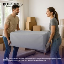 Waterproof Custom Rectangular Garden Cushion Storage Bag Cover White