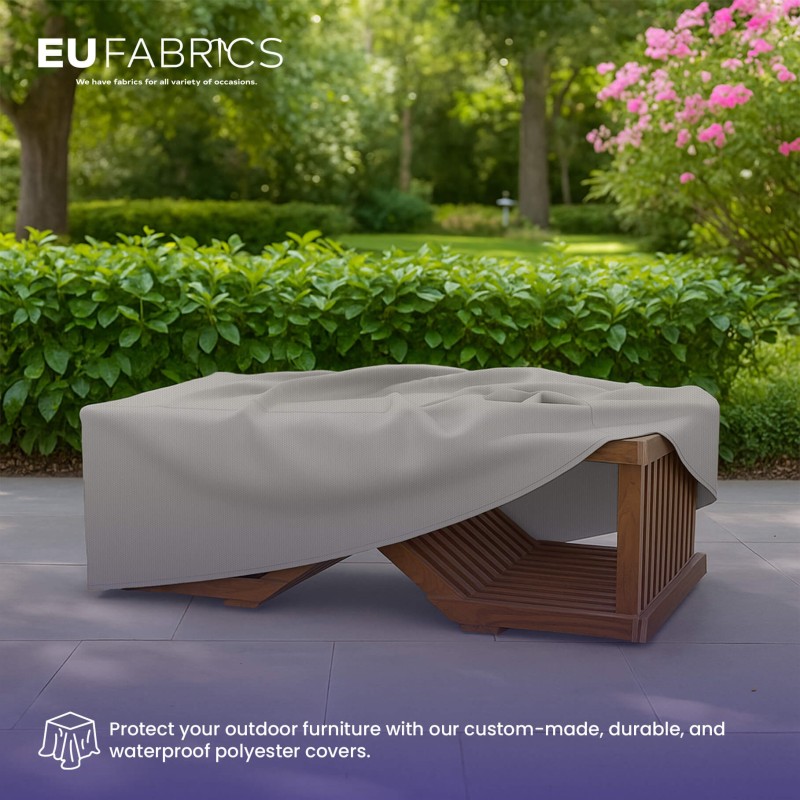 Waterproof Custom Rectangular Garden Cushion Storage Bag Cover Beige