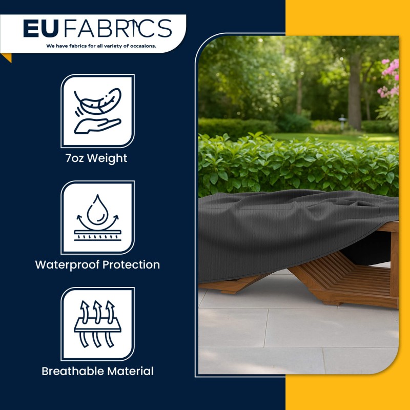 Waterproof Custom Rectangular Garden Cushion Storage Bag Cover Grey