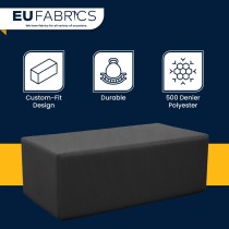 Waterproof Custom Rectangular Garden Cushion Storage Bag Cover Black