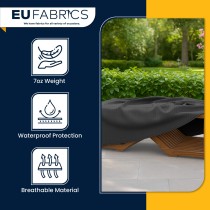 Waterproof Custom Rectangular Garden Cushion Storage Bag Cover Black