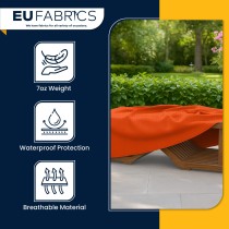 Waterproof Custom Rectangular Garden Cushion Storage Bag Cover Orange
