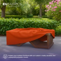 Waterproof Custom Rectangular Garden Cushion Storage Bag Cover Orange