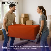 Waterproof Custom Rectangular Garden Cushion Storage Bag Cover Orange