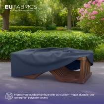 Waterproof Custom Rectangular Garden Cushion Storage Bag Cover Navy