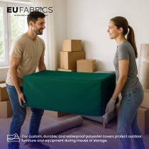 Waterproof Custom Rectangular Garden Cushion Storage Bag Cover Bottle Green