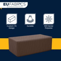 Waterproof Custom Rectangular Garden Cushion Storage Bag Cover Chocolate