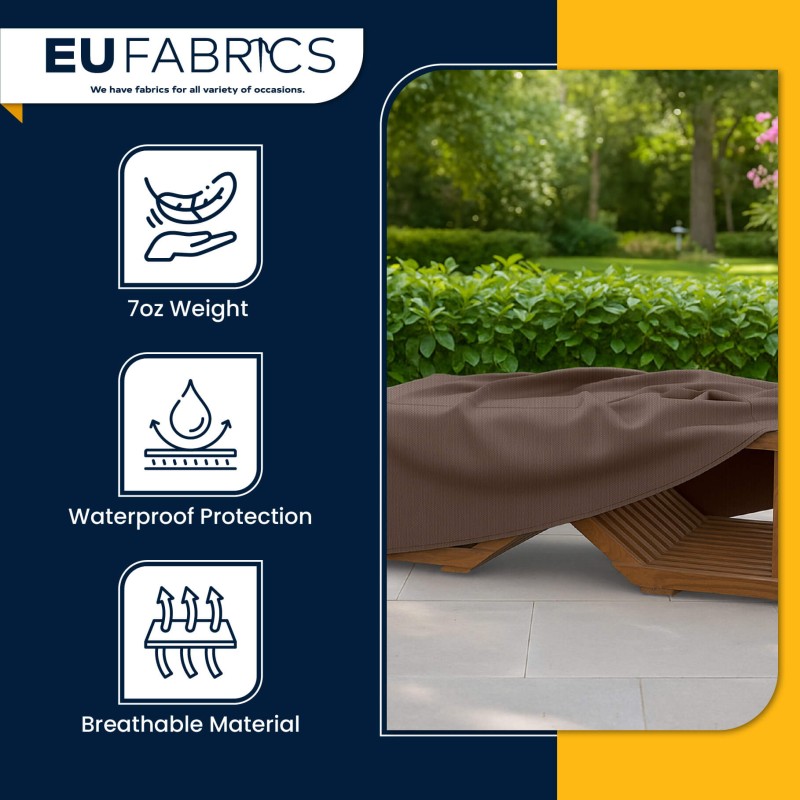 Waterproof Custom Rectangular Garden Cushion Storage Bag Cover Chocolate