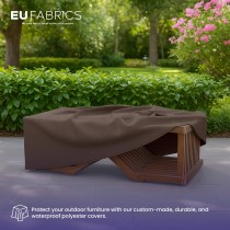Waterproof Custom Rectangular Garden Cushion Storage Bag Cover Chocolate
