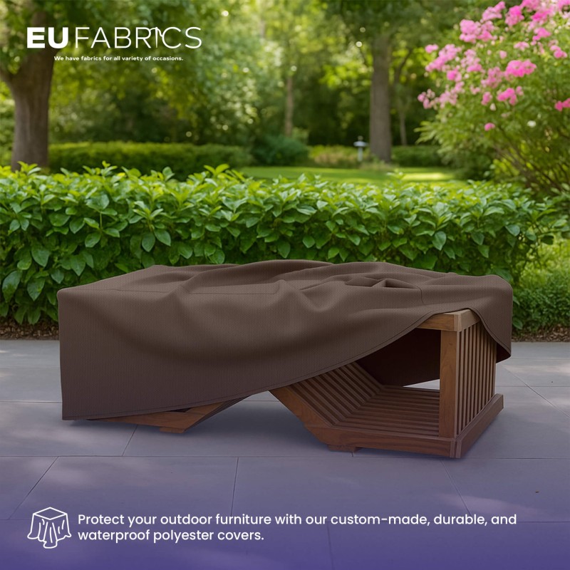 Waterproof Custom Rectangular Garden Cushion Storage Bag Cover Chocolate