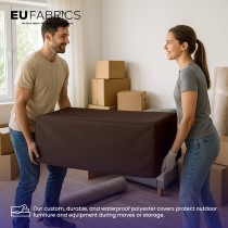 Waterproof Custom Rectangular Garden Cushion Storage Bag Cover Chocolate