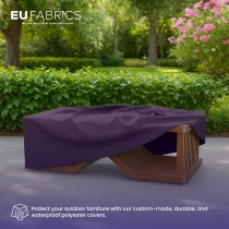 Waterproof Custom Rectangular Garden Cushion Storage Bag Cover Purple