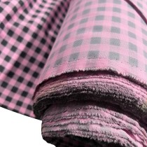Tartan Polycotton Drill / 195 GSM Pink 4