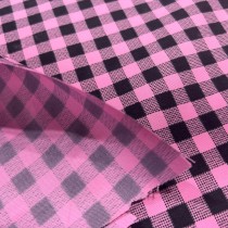 Tartan Polycotton Drill / 195 GSM Pink 4