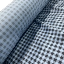 Tartan Polycotton Drill / 195 GSM Sky3