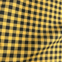 Tartan Polycotton Drill / 195 GSM Yellow1 