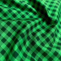 Tartan Polycotton Drill / 195 GSM Green3
