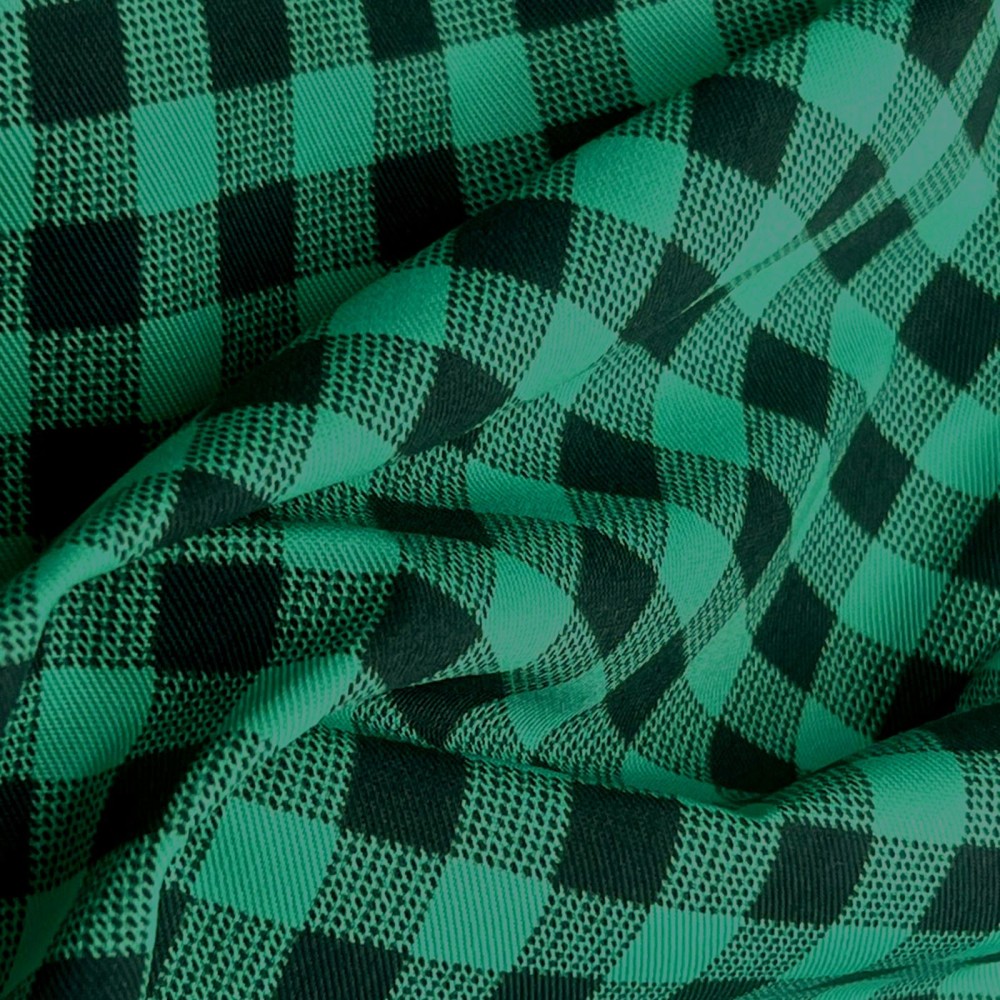 Tartan Polycotton Drill / 195 GSM Pale Green 1
