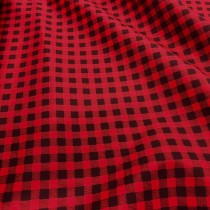 Tartan Polycotton Drill / 195 GSM Red1