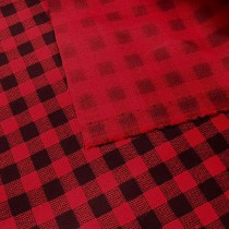 Tartan Polycotton Drill / 195 GSM Red2