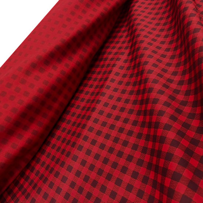 Tartan Polycotton Drill / 195 GSM Red3