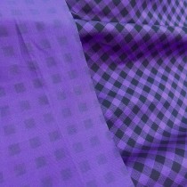 Tartan Polycotton Drill / 195 GSM Purple 4