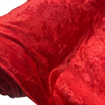 FIRE RETARDANT CRUSHED VELVET FABRIC Premium Soft Curtains Material Dress 150CM Red1