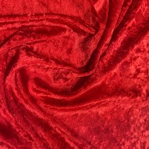FIRE RETARDANT CRUSHED VELVET FABRIC Premium Soft Curtains Material Dress 150CM Red5