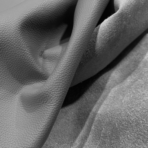  Part Hide Leather Pieces grey 2