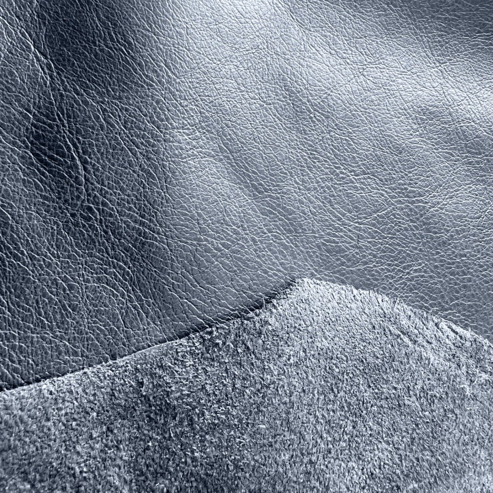  Part Hide Leather Pieces Night Blue 1