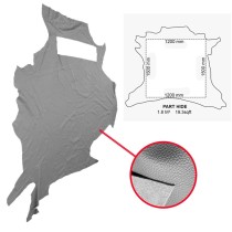  Part Hide Leather Pieces Grey Hide8063 B