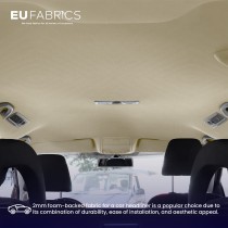 Car Headliner Fabric 2MM Foam Backed Ivory