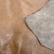  Part Hide Leather Pieces Grey Hide8063 A