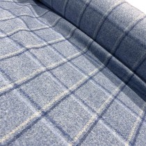 Checked Melton Wool To Clear Blue3